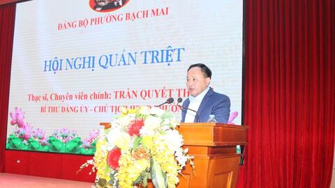 Đảng ủy phường Bạch Mai quán triệt 4 chương trình công tác trọng tâm toàn khóa