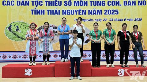 Gần 100 giải được trao tại Ngày hội thể thao dân tộc thiểu số Thái Nguyên