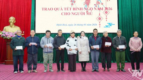 Hội Người mù tỉnh: Trao 50 suất quà Tết cho hội viên