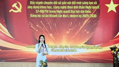 Xã An Khánh tổ chức chung khảo Hội thi “Báo cáo viên, tuyên truyền viên giỏi năm 2026”