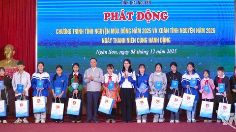Thái Nguyên: Phát động Chương trình tình nguyện mùa Đông 2025 và Xuân tình nguyện 2026