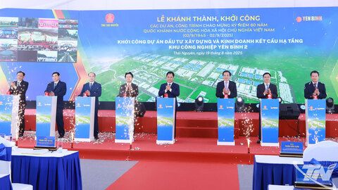 Thái Nguyên đồng loạt khởi công, khánh thành 6 công trình, dự án trọng điểm