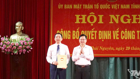 Đồng chí Phạm Trung Dũng giữ chức Phó Chủ tịch Ủy ban MTTQ tỉnh Thái Nguyên