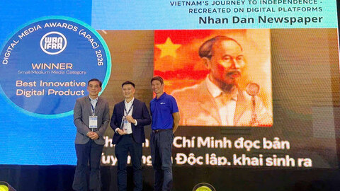 Báo Nhân Dân đoạt ‘cú đúp’ tại Giải Báo chí Kỹ thuật số châu Á 2026