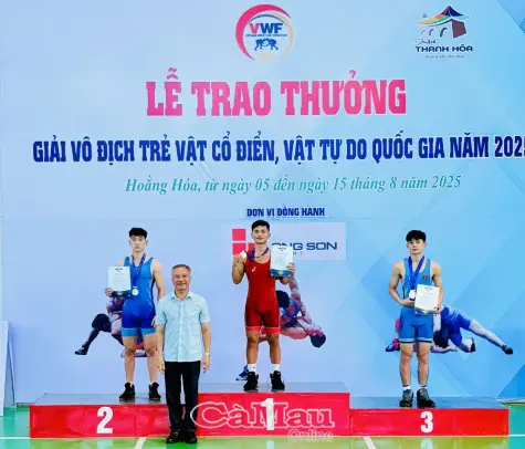 Giải Vô địch trẻ Vật cổ điển, Vật tự do quốc gia 2025: Cà Mau giành 6 huy chương