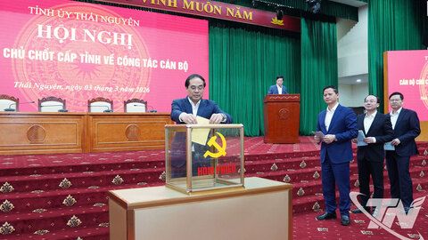Tỉnh ủy Thái Nguyên thực hiện quy trình công tác cán bộ