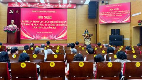 Phường Ô Chợ Dừa: Tập huấn tham gia Cuộc thi chính luận bảo vệ nền tảng tư tưởng của Đảng