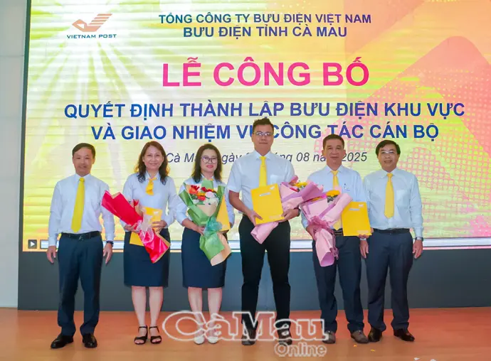 Bưu điện Bạc Liêu và Cà Mau chính thức hợp nhất
