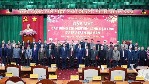 Tỉnh ủy Thái Nguyên: Gặp mặt các đồng chí nguyên lãnh đạo tỉnh cư trú trên địa bàn