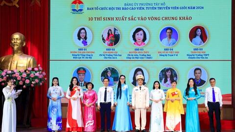 Phường Tây Hồ: Sôi nổi Hội thi Báo cáo viên, tuyên truyền viên giỏi năm 2026