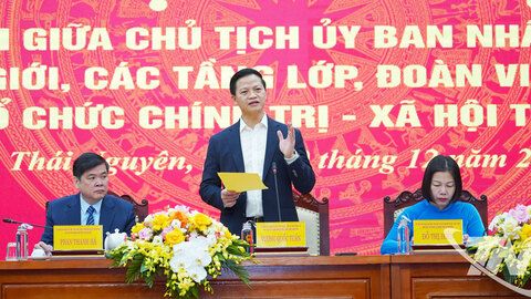 Chủ tịch UBND tỉnh Thái Nguyên: Đối thoại để tháo gỡ, đồng hành với nhân dân và các tổ chức