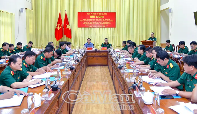 Đảng uỷ Quân sự tỉnh Cà Mau tổng kết Nghị quyết 18-NQ/TW