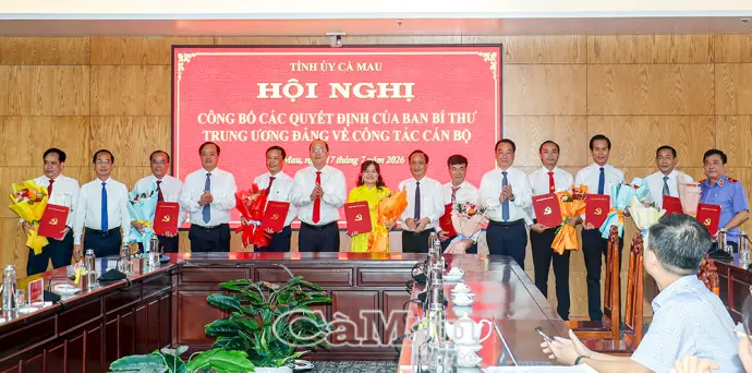 Ban Bí thư chỉ định 9 đồng chí tham gia Ban Chấp hành Đảng bộ tỉnh Cà Mau