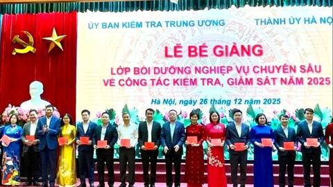 Hà Nội: 258 học viên hoàn thành bồi dưỡng nghiệp vụ kiểm tra, giám sát