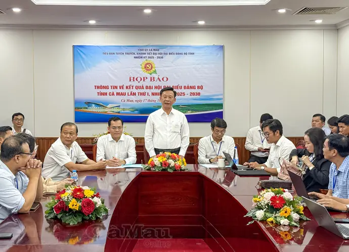 Công bố kết quả Đại hội đại biểu Đảng bộ tỉnh Cà Mau lần thứ I