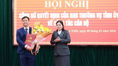Đồng chí Lê Anh Quang được chỉ định giữ chức Phó Bí thư Đảng ủy phường Quan Triều