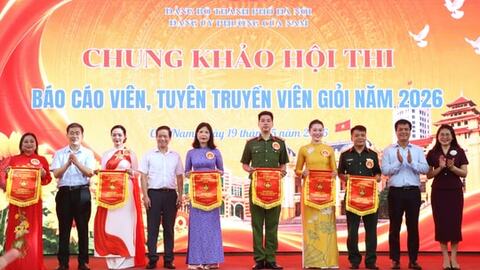Chung khảo Hội thi “Báo cáo viên, tuyên truyền viên giỏi” phường Cửa Nam năm 2026