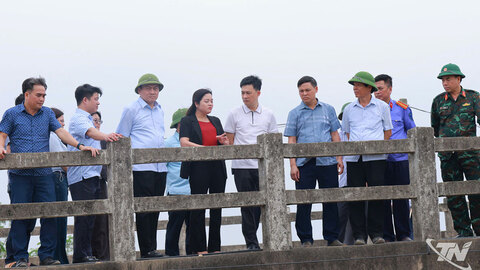 Lãnh đạo tỉnh kiểm tra công tác phòng, chống thiên tai trước mùa mưa lũ