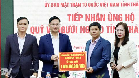 Công ty Cổ phần Kim loại màu Thái Nguyên ủng hộ 1 tỷ đồng 'Tết vì người nghèo'