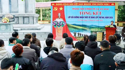 Võ Nhai: Hơn 70 quần chúng được bồi dưỡng nhận thức về Đảng