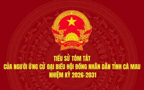 Tiểu sử tóm tắt của người ứng cử đại biểu Hội đồng nhân dân tỉnh Cà Mau nhiệm kỳ 2026-2031 (Đơn vị bầu cử số 12)