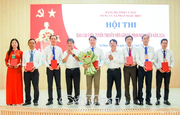 Xã Phan Ngọc Hiển tổ chức Hội thi báo cáo viên, tuyên truyền viên giỏi     