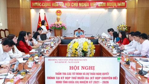 Ban Kinh tế - Ngân sách HĐND tỉnh Thái Nguyên thẩm tra các nội dung trình Kỳ họp thứ mười ba