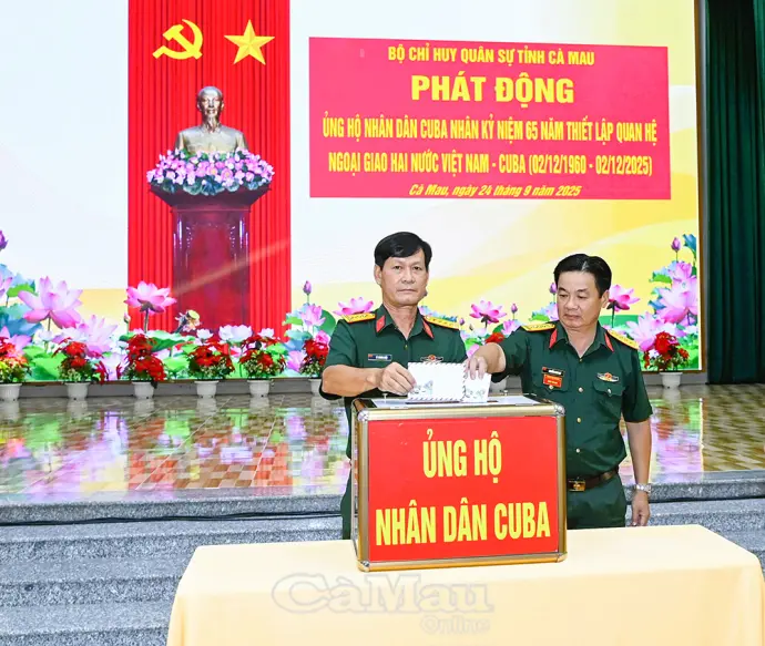 LLVT Cà Mau ủng hộ Nhân dân Cuba hơn 140 triệu đồng