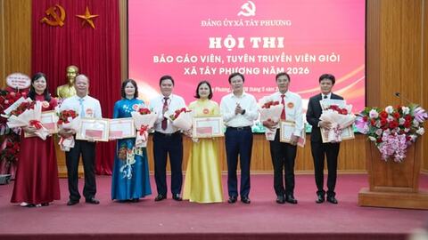 Sôi nổi Hội thi Báo cáo viên, tuyên truyền viên giỏi xã Tây Phương