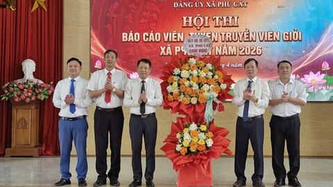 Xã Phú Cát tổ chức Hội thi báo cáo viên, tuyên truyền viên giỏi