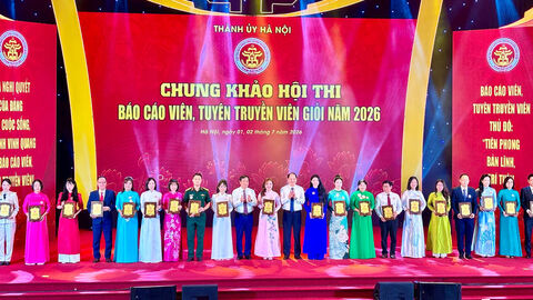 20 thí sinh tranh tài tại chung khảo Hội thi Báo cáo viên, tuyên truyền viên giỏi thành phố Hà Nội năm 2026