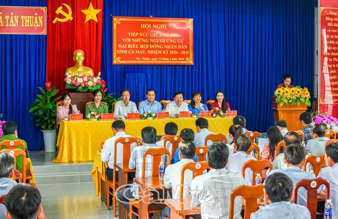 Ứng cử viên đại biểu HĐND tỉnh tiếp xúc cử tri xã Tân Thuận và Xã Tạ An Khương