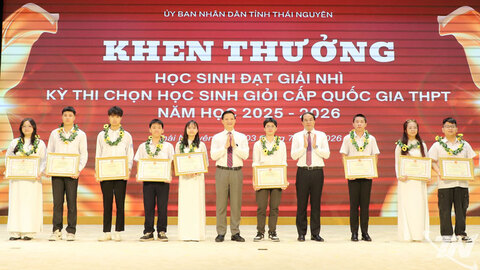 Thái Nguyên: Vinh danh học sinh đạt thành tích xuất sắc tại các kỳ thi, cuộc thi quốc gia