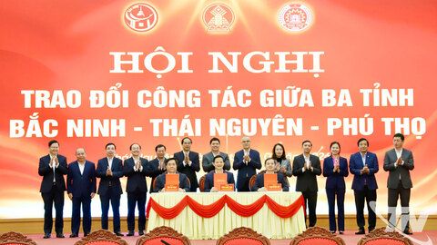 Ban Thường vụ Tỉnh ủy Thái Nguyên - Bắc Ninh - Phú Thọ: Thống nhất mở rộng không gian, lĩnh vực hợp tác liên vùng