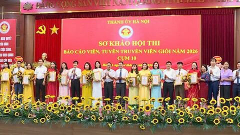 Thí sinh xã Phúc Thọ đoạt giải Nhất sơ khảo Hội thi Báo cáo viên, Tuyên truyền viên giỏi cụm 10