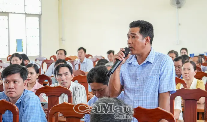 Cử tri xã U Minh kiến nghị nâng cấp lộ giao thông nông thôn