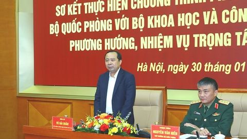 Tăng cường hợp tác giữa Bộ Khoa học và Công nghệ và Bộ Quốc phòng