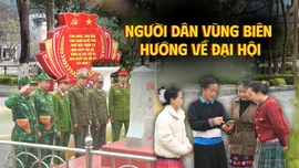 Người dân vùng biên hướng về Đại hội