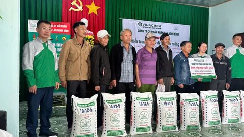Công ty Cổ phần phân lân Ninh Bình đồng hành cùng nông dân tái thiết ruộng đồng