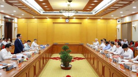 Bộ Chính trị cho ý kiến vào dự thảo văn kiện và đề án nhân sự cấp ủy trình Đại hội đại biểu Đảng bộ thành phố Hải Phòng