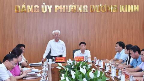 Phường Dương Kinh tập trung giải phóng mặt bằng 7 dự án lớn