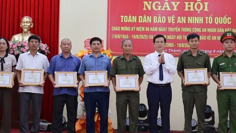 Xã An Thành khen thưởng 17 tập thể, cá nhân trong bảo vệ an ninh Tổ quốc