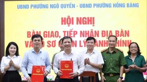 2 phường Ngô Quyền, Hồng Bàng Bàn giao, tiếp nhận địa bàn và hồ sơ quản lý hành chính