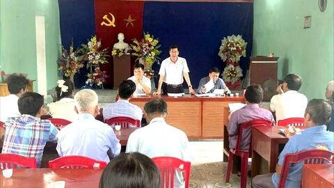 Công khai phương án bồi thường, giải phóng mặt bằng Dự án đường điện 500 kV qua xã Vĩnh Thịnh