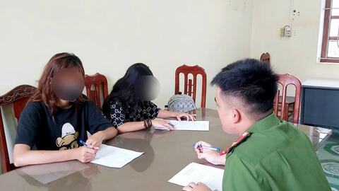 Công an xã Tuệ Tĩnh tìm thấy 2 nữ sinh sau gần 4 ngày mất liên lạc