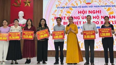 Phường Gia Viên tiếp nhận hơn 1 tỷ đồng ủng hộ đồng bào bị thiệt hại do bão lũ