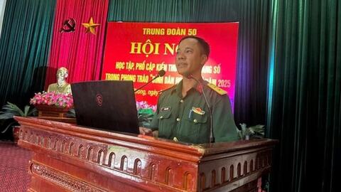 Trung đoàn 50 bồi dưỡng kỹ năng số cho cán bộ, chiến sĩ