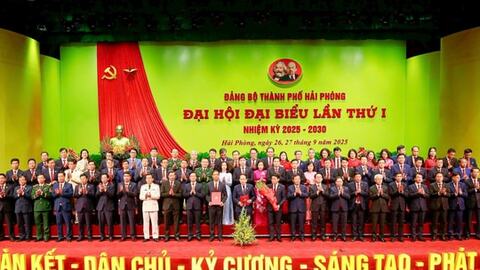 Danh sách 78 Uỷ viên Ban Chấp hành Đảng bộ thành phố Hải Phòng nhiệm kỳ 2025 - 2030