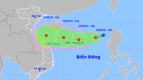 Áp thấp nhiệt đới di chuyển theo hướng tây tây nam và có khả năng mạnh thêm