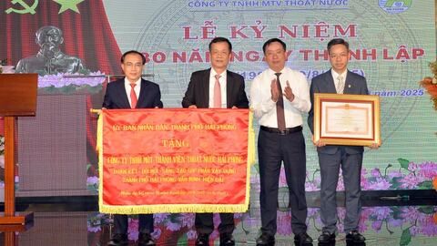 Công ty TNHH một thành viên Thoát nước Hải Phòng được nhận bằng khen của Thủ tướng Chính phủ